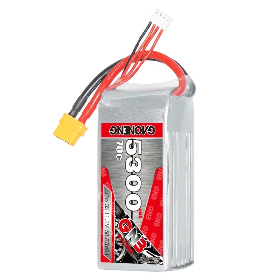 NEW GNB GAONENG 5300MAH 11.1V 3S 70C Cabled XT60 Shorty Pack LiPo Battery Soft Pack Customize RC Car Drone for RC Drone UAV FPV